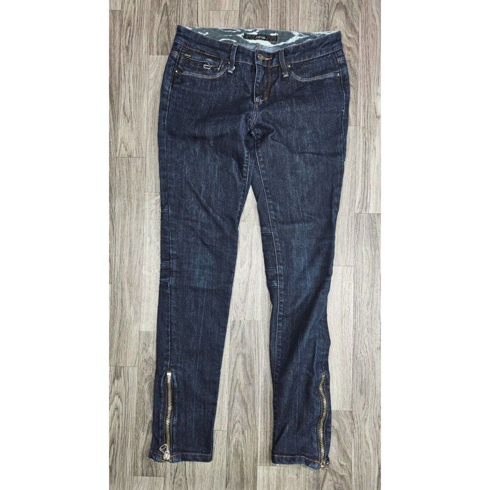 Joe's Womens Size 25 Zipped Cuffs Pockets‎ Skinny Denim Blue Jeans